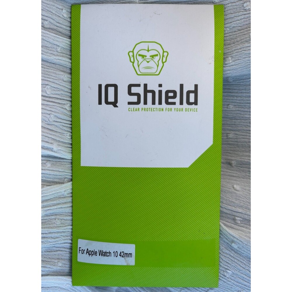 IQ Shield Clear Protector for Apple Watch 10 42mm, Anti-bubble Clear Film